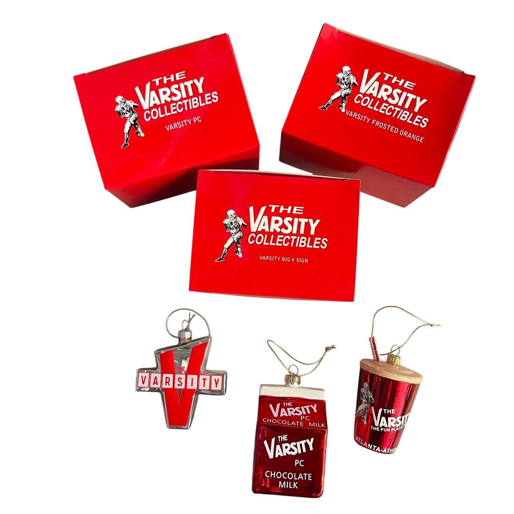 NWT The Varsity Collectibles Christmas Ornaments Set of 03